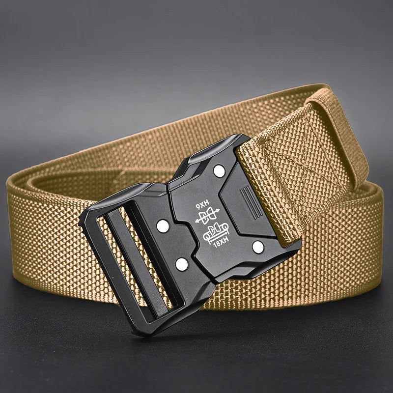 Tactical Waist Belt with Automatic Buckle