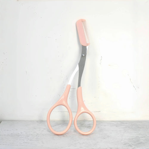 Eyebrow Trimming Scissors with Built-in Comb